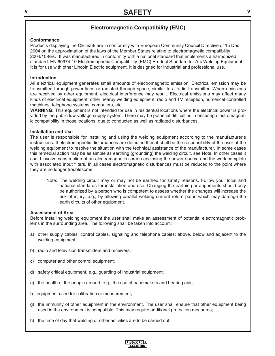 Safety | Lincoln Electric IM10085 ACTIV8 User Manual | Page 6 / 42