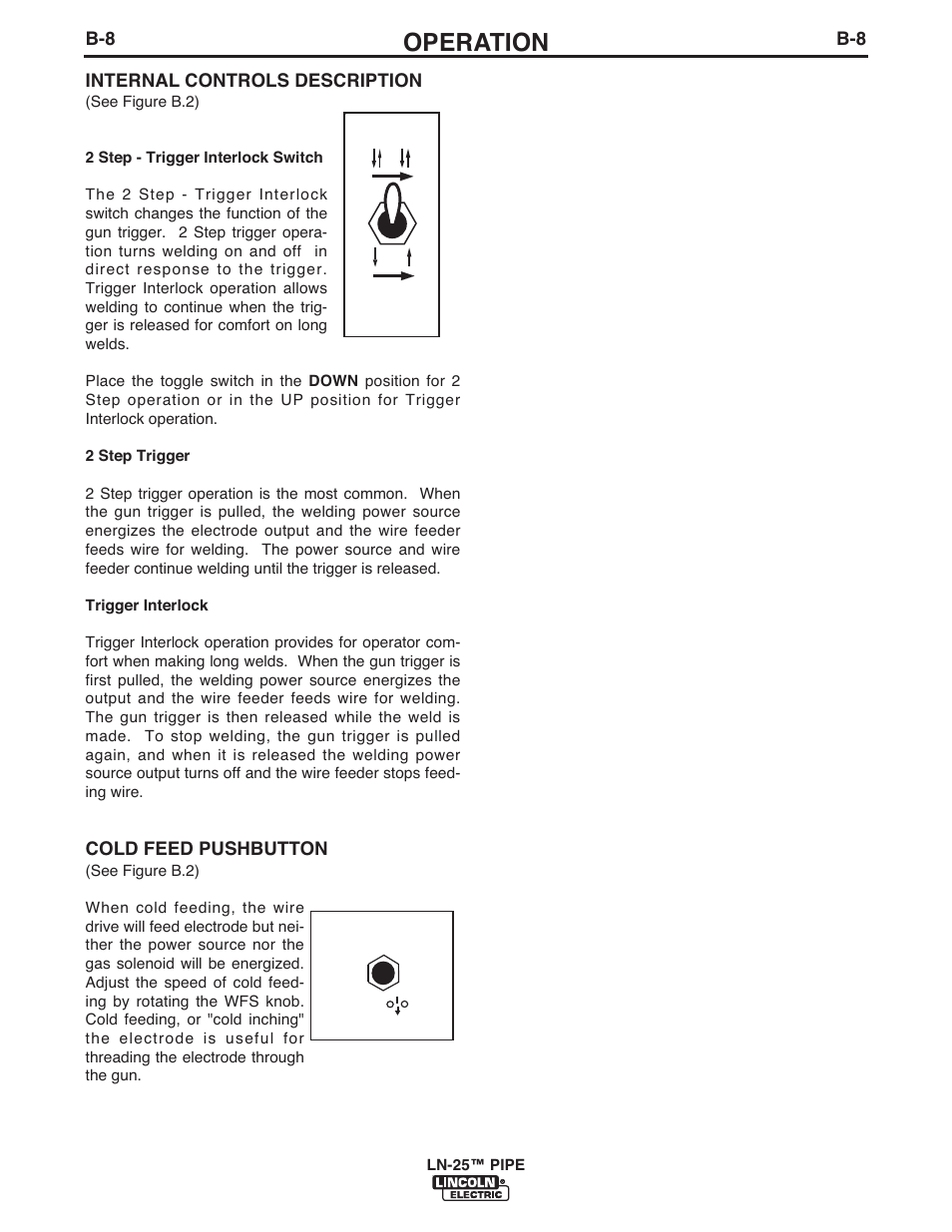 Operation | Lincoln Electric IM10092 LN-25 PIPE User Manual | Page 25 / 39