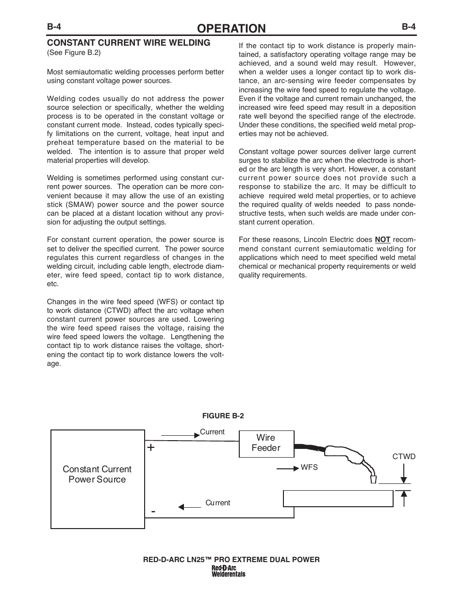 Operation | Lincoln Electric IM10080 RED-D-ARC LN-25 PRO EXTREME DUAL POWER User Manual | Page 24 / 68