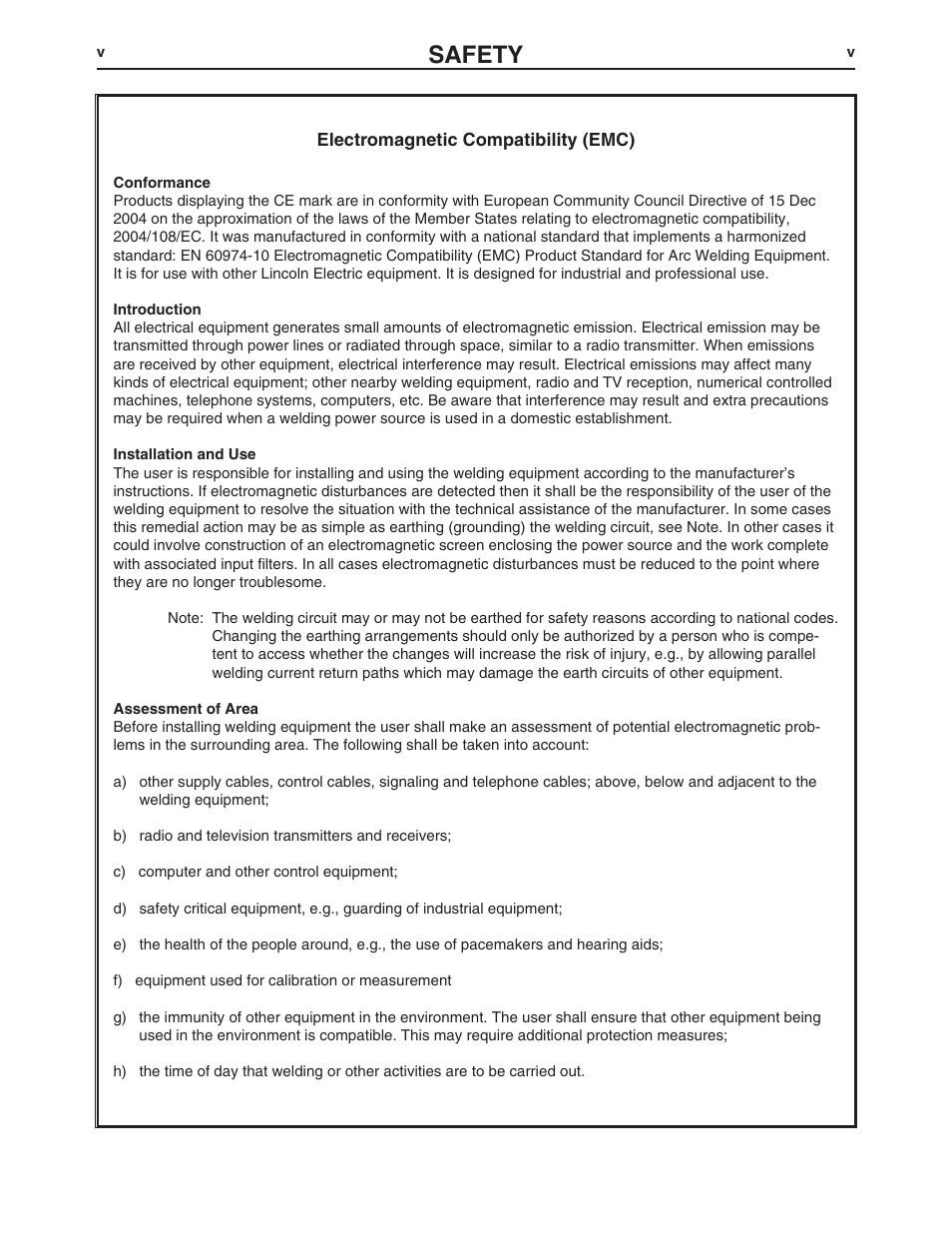 Safety | Lincoln Electric IM10080 RED-D-ARC LN-25 PRO EXTREME DUAL POWER User Manual | Page 6 / 68