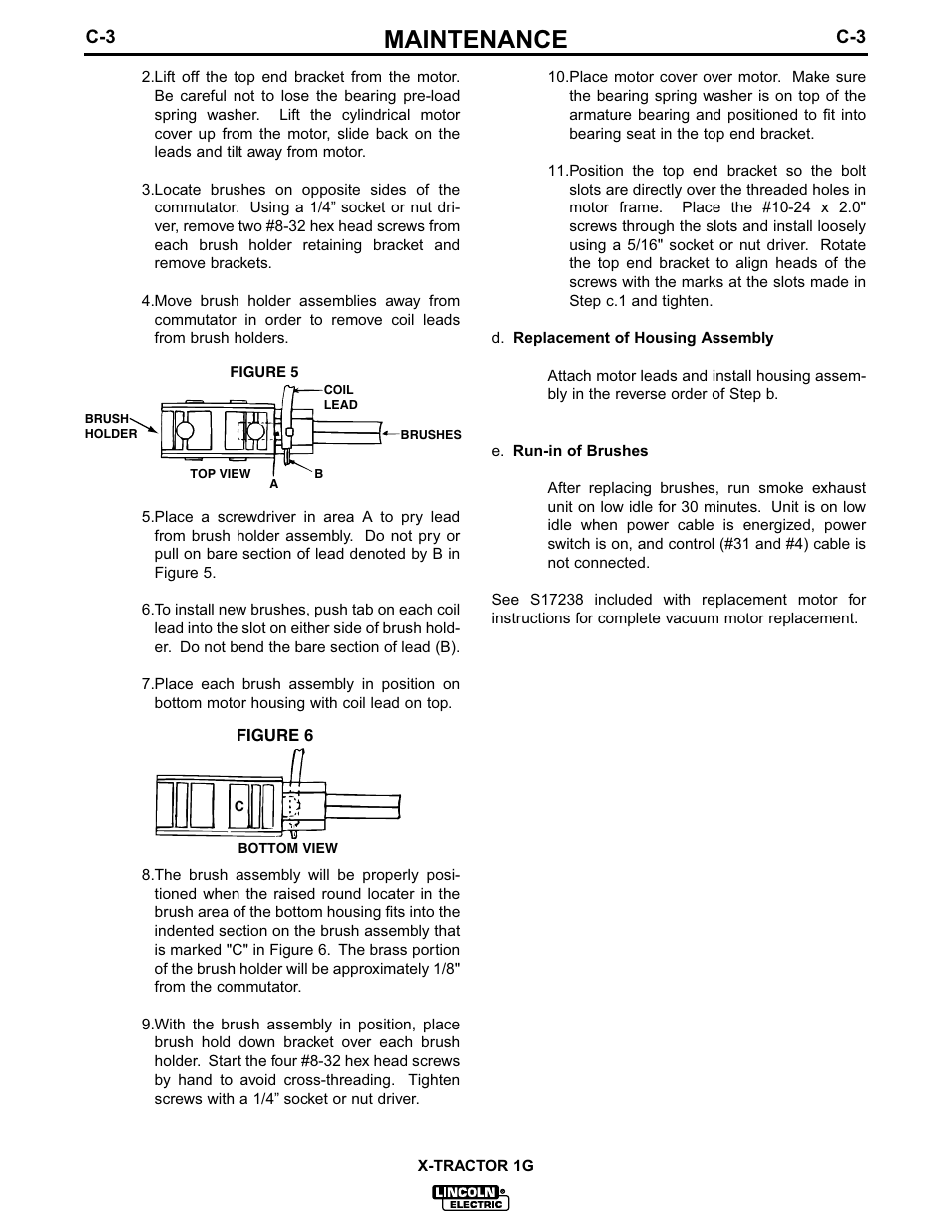 Maintenance | Lincoln Electric IM281 MAGNUM X-Tractor 1G User Manual | Page 14 / 23