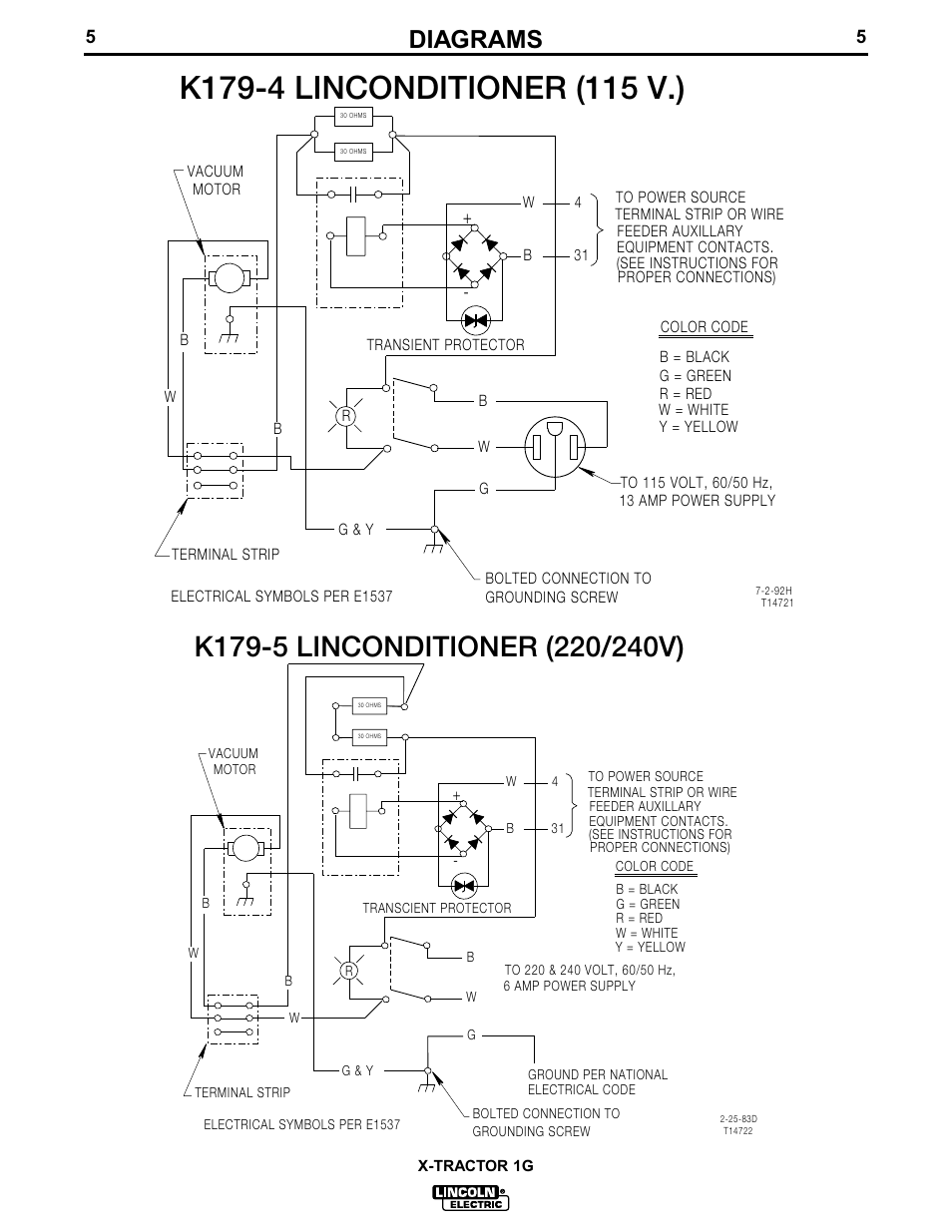 Diagrams, X-tractor 1g | Lincoln Electric IM281 MAGNUM X-Tractor 1G User Manual | Page 21 / 23