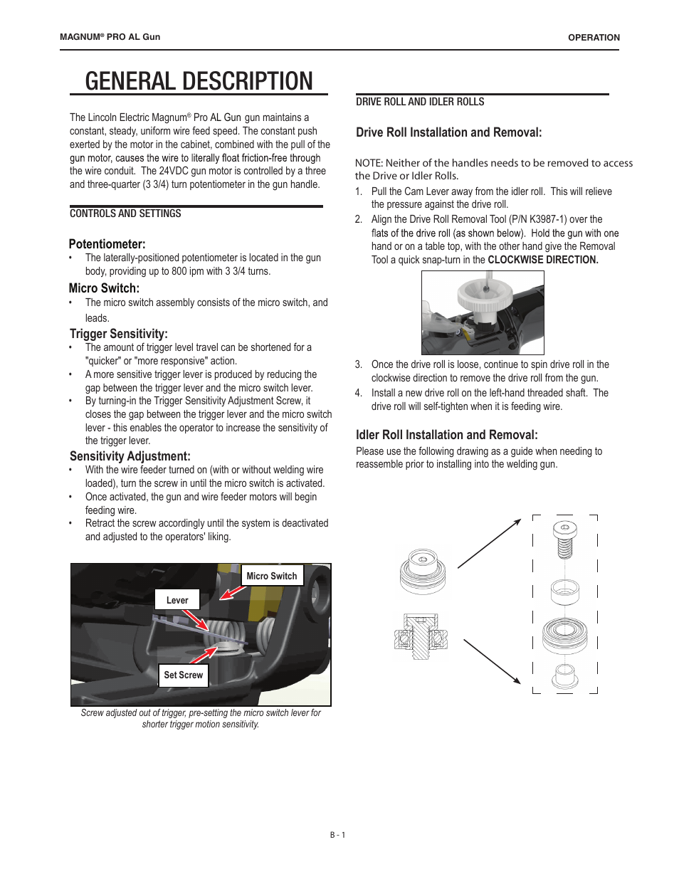 General description | Lincoln Electric IM10168 K3355-,K3356-,K3357-,K3358- MAGNUM PRO AL Push Pull Gun User Manual | Page 11 / 28