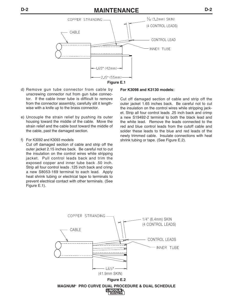 Maintenance | Lincoln Electric IM10104 MAGNUM K3092-,K3093-,K3098-, K3130- PRO CURVE User Manual | Page 17 / 28