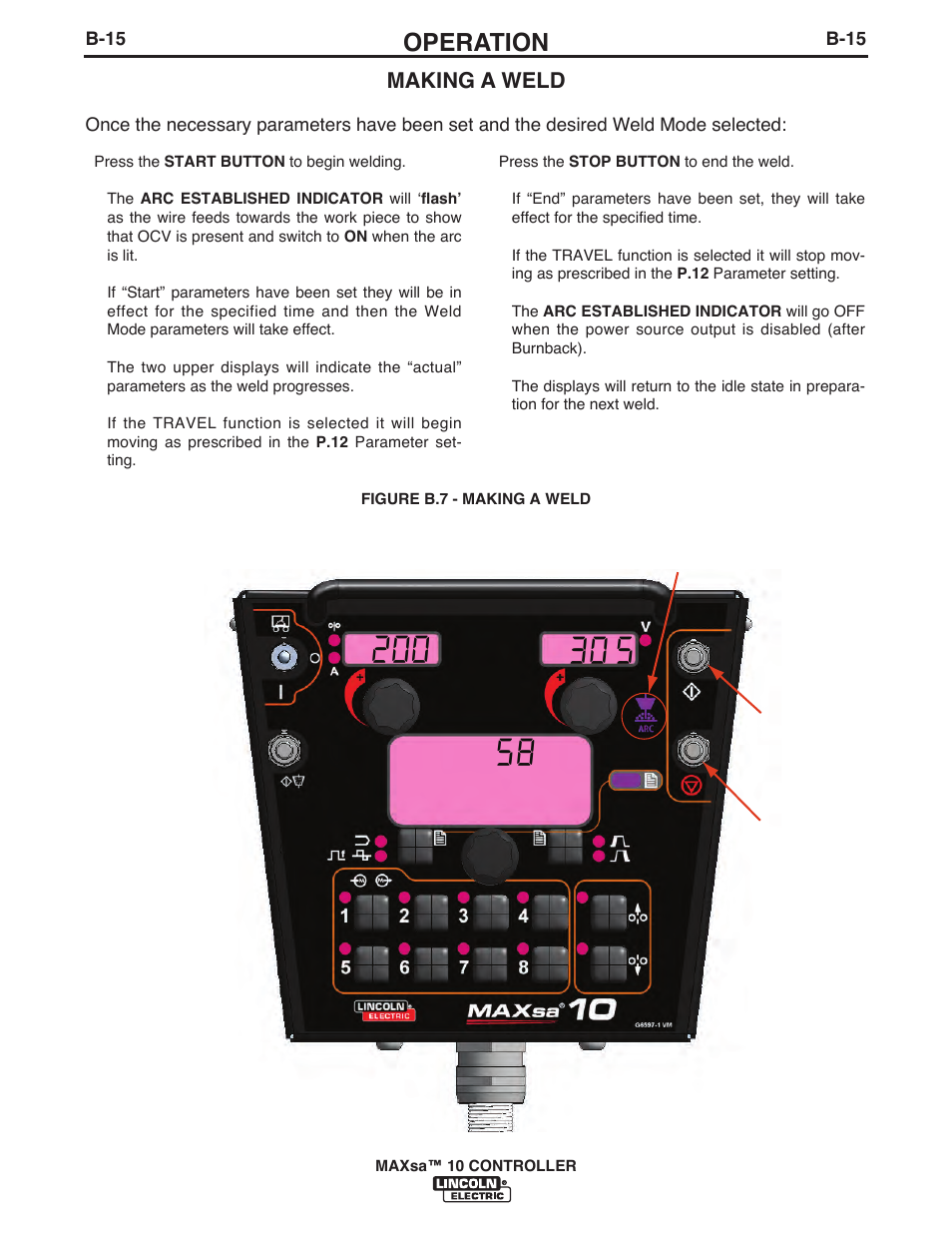 Operation | Lincoln Electric IM10023 MAXsa 10 CONTROLLER User Manual | Page 30 / 48