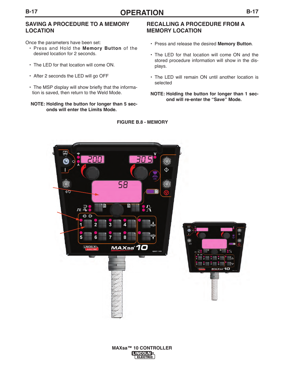 Operation | Lincoln Electric IM10023 MAXsa 10 CONTROLLER User Manual | Page 32 / 48