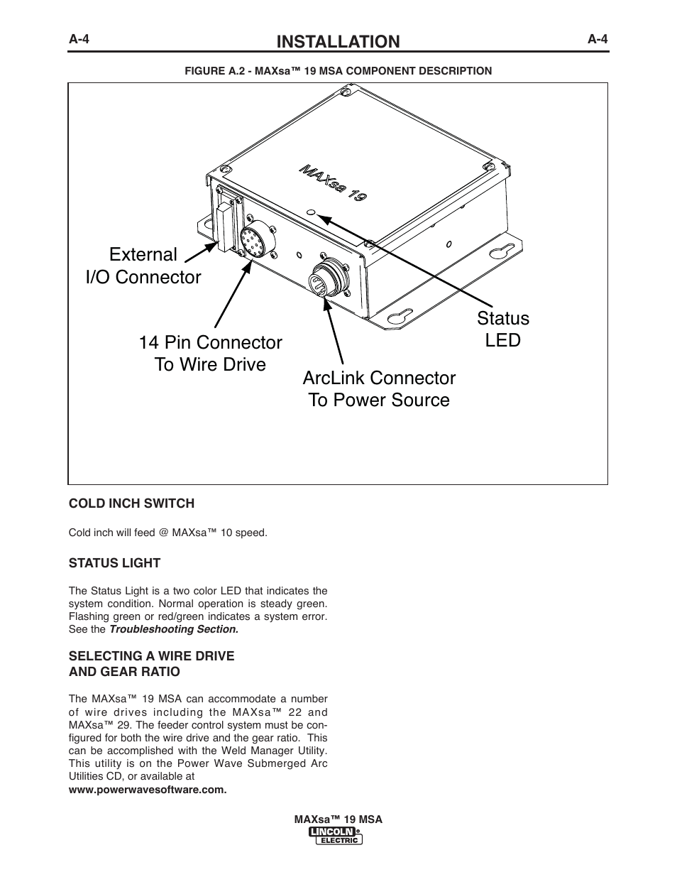Lincoln Electric IM10126 MAXsa 19 MSA User Manual | Page 10 / 28