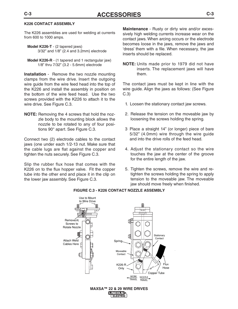 Accessories | Lincoln Electric IM10024 MAXsa 22_29 Wire Drive User Manual | Page 27 / 50