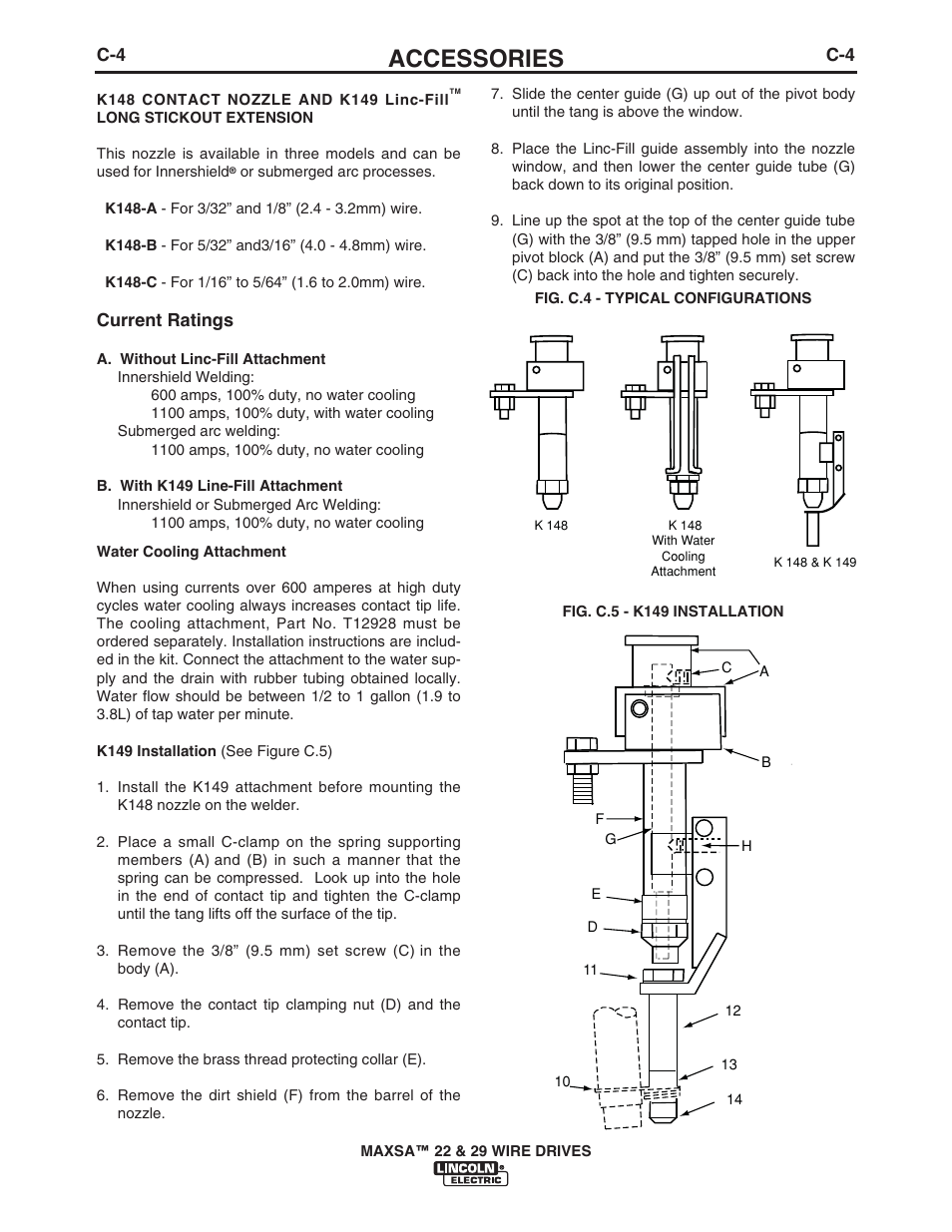 Accessories | Lincoln Electric IM10024 MAXsa 22_29 Wire Drive User Manual | Page 28 / 50