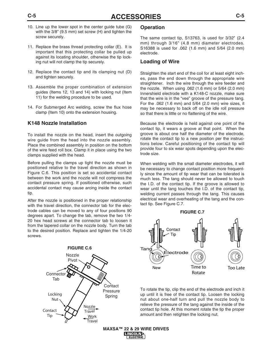 Accessories | Lincoln Electric IM10024 MAXsa 22_29 Wire Drive User Manual | Page 29 / 50