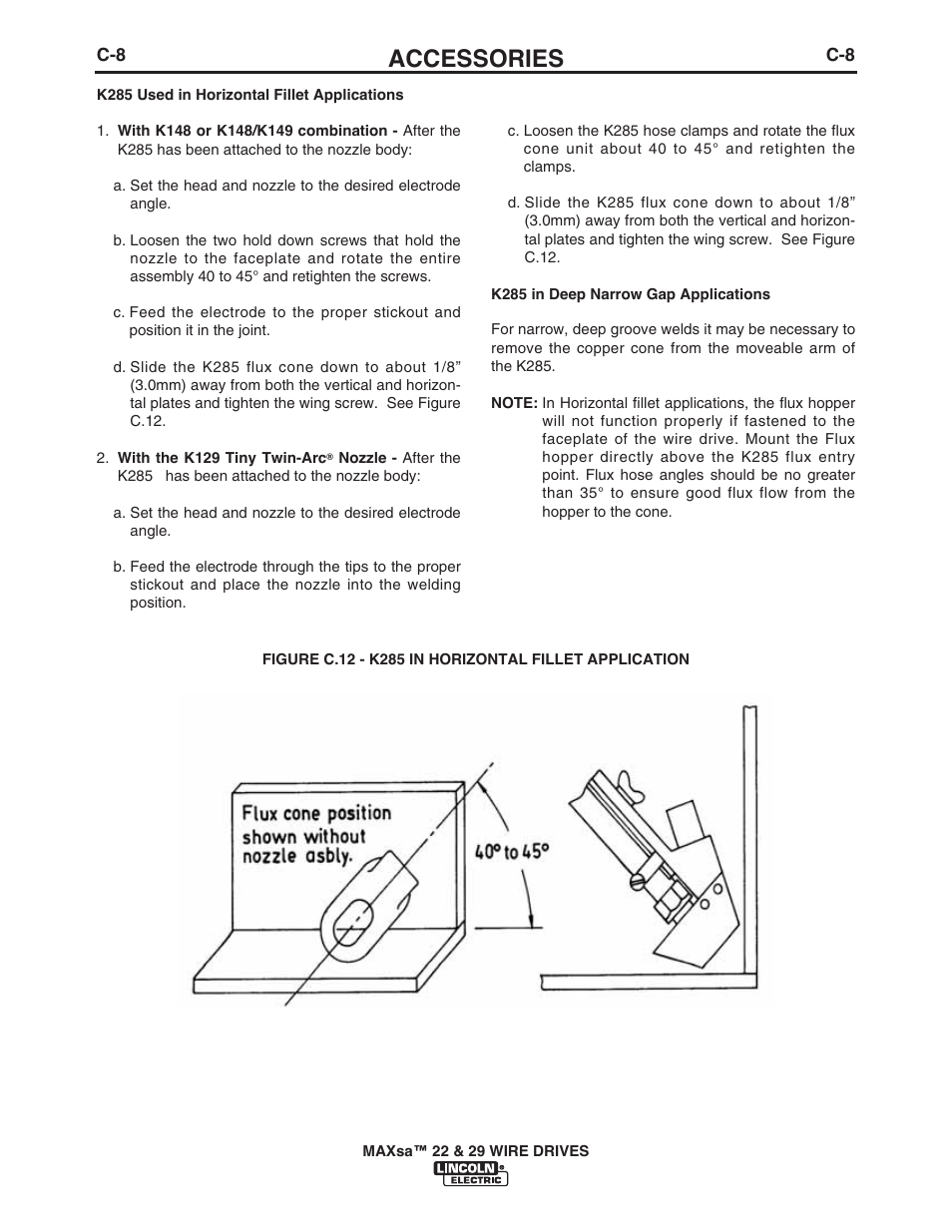 Accessories | Lincoln Electric IM10024 MAXsa 22_29 Wire Drive User Manual | Page 32 / 50