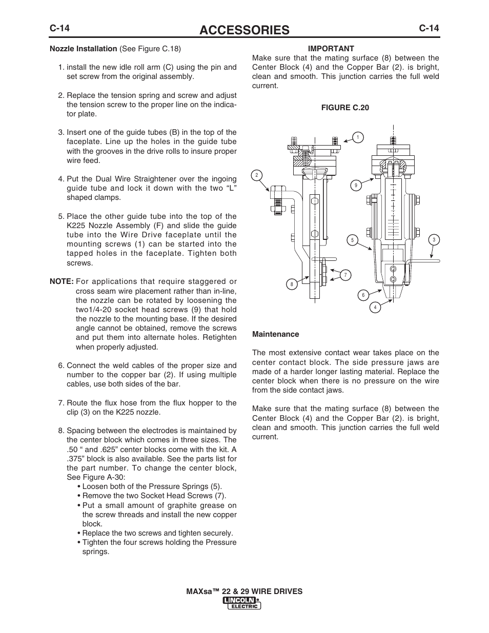 Accessories, C-14 | Lincoln Electric IM10024 MAXsa 22_29 Wire Drive User Manual | Page 38 / 50