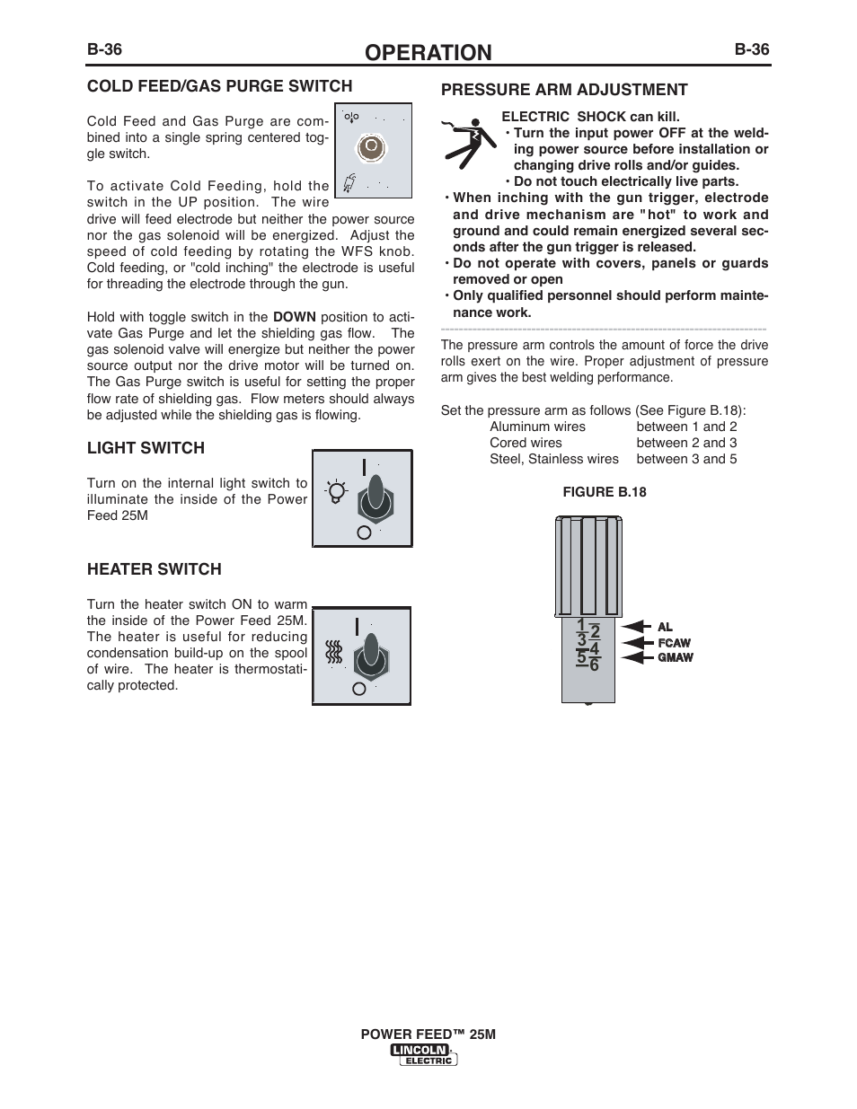 Operation | Lincoln Electric IM10077 POWER FEED 25M User Manual | Page 52 / 92