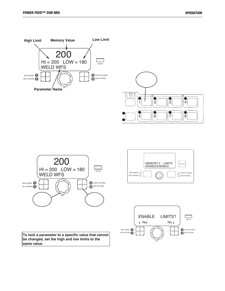 Enable limits | Lincoln Electric IM10180 POWER FEED 25M NNS User Manual | Page 45 / 72