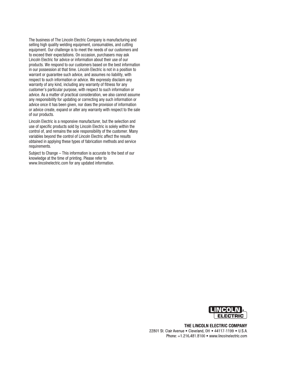 Lincoln Electric IM10180 POWER FEED 25M NNS User Manual | Page 72 / 72