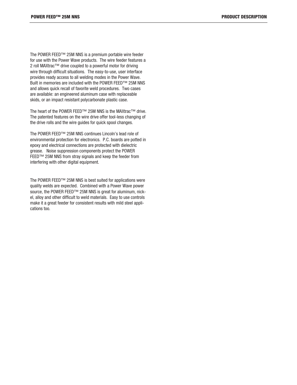General description | Lincoln Electric IM10180 POWER FEED 25M NNS User Manual | Page 8 / 72
