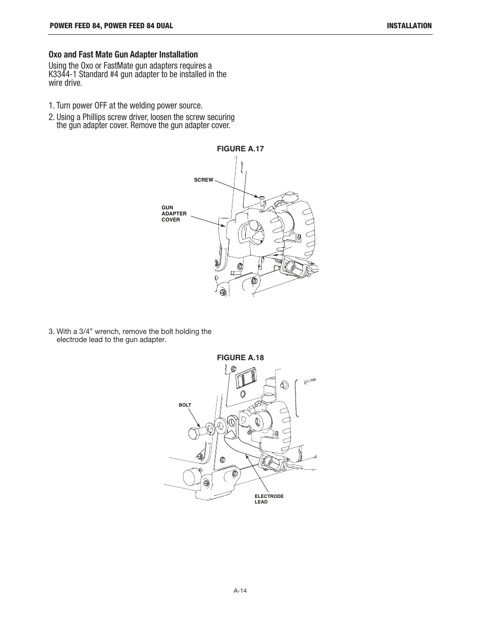 Lincoln Electric IM10178 POWER FEED 84 U.I. CONTROL BOX User Manual | Page 21 / 136