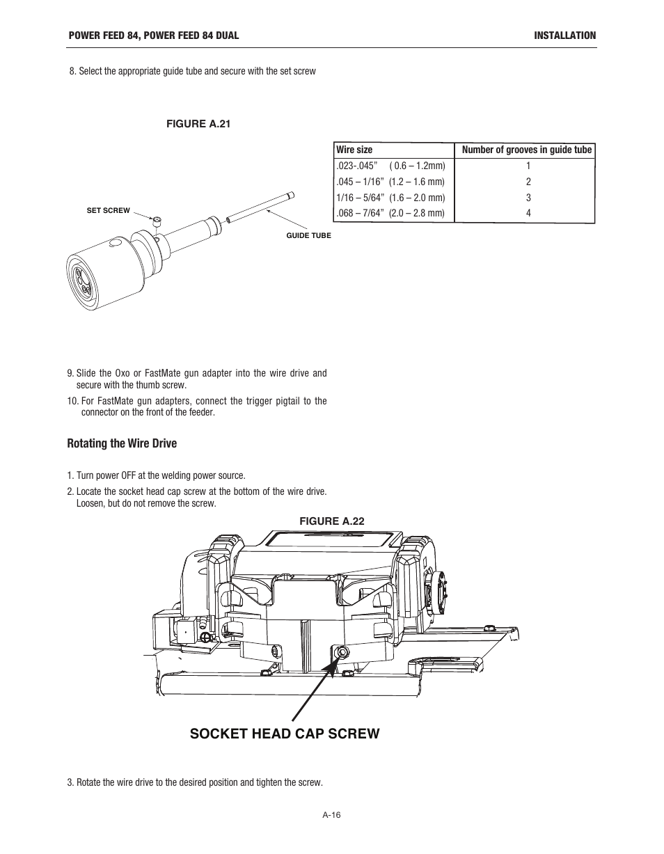 Socket head cap screw | Lincoln Electric IM10178 POWER FEED 84 U.I. CONTROL BOX User Manual | Page 23 / 136