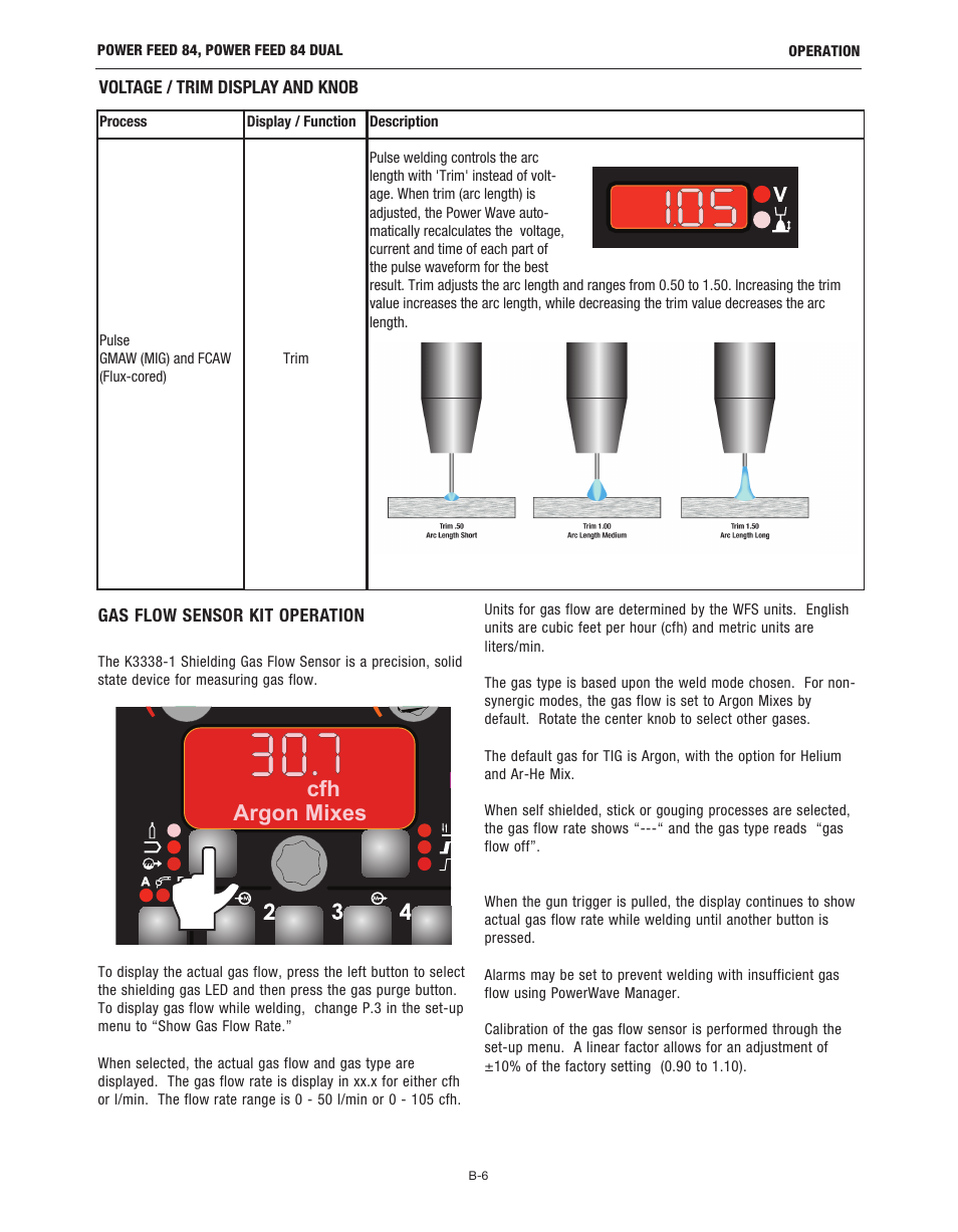 Argon mixes cfh | Lincoln Electric IM10178 POWER FEED 84 U.I. CONTROL BOX User Manual | Page 42 / 136