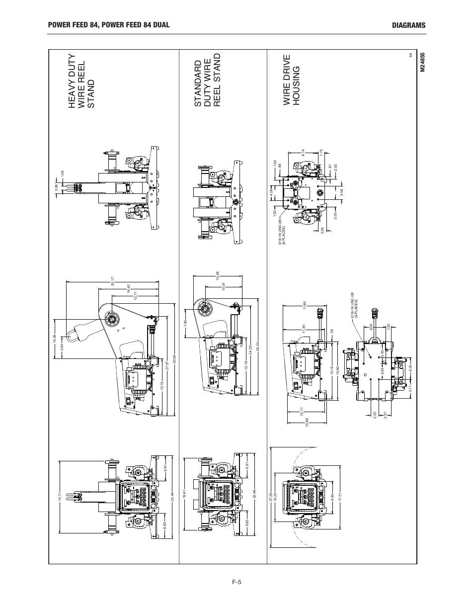Diagrams power feed 84, power feed 84 dual | Lincoln Electric IM10178 POWER FEED 84 U.I. CONTROL BOX User Manual | Page 85 / 136