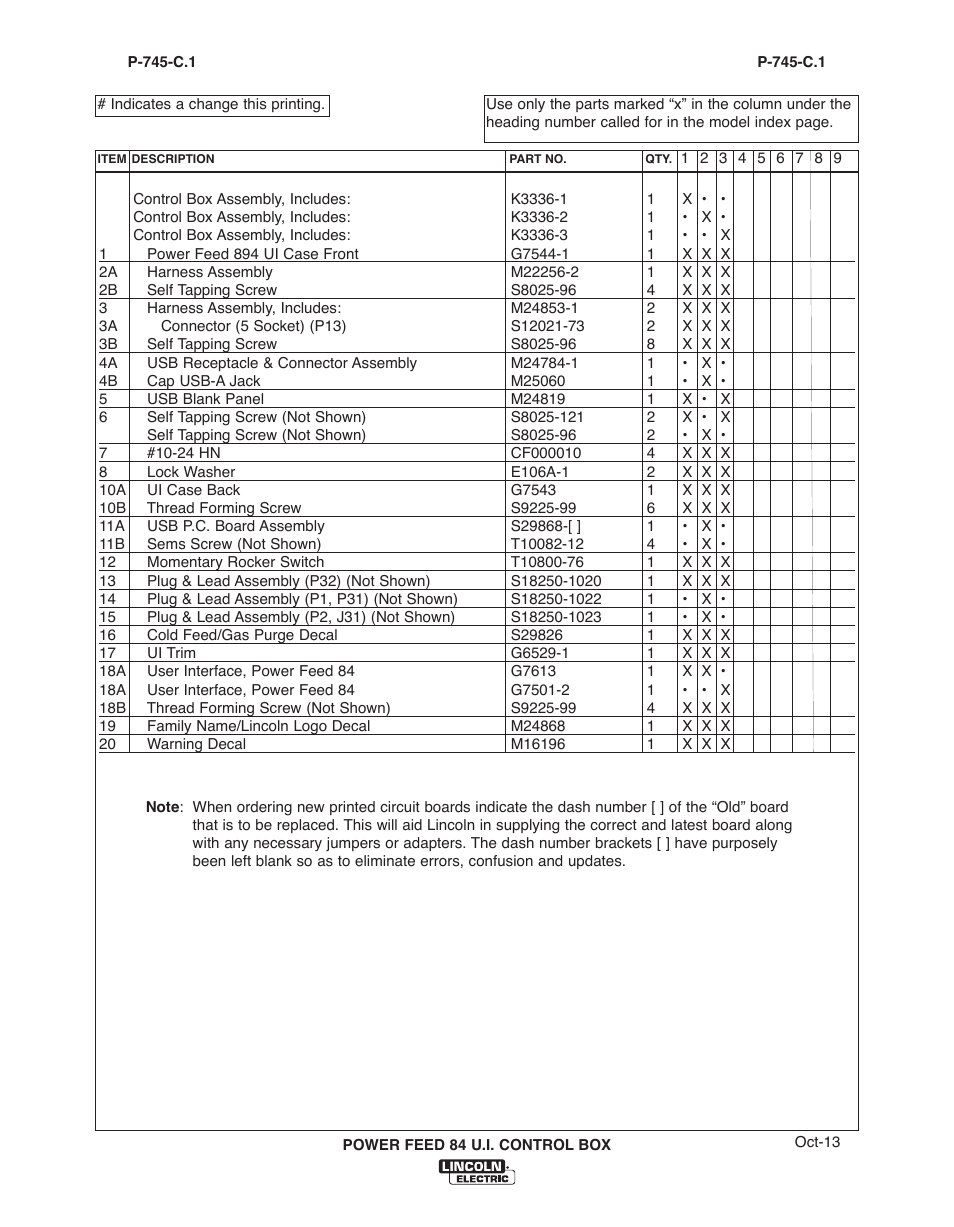 Lincoln Electric IM10178 POWER FEED 84 U.I. CONTROL BOX User Manual | Page 91 / 136