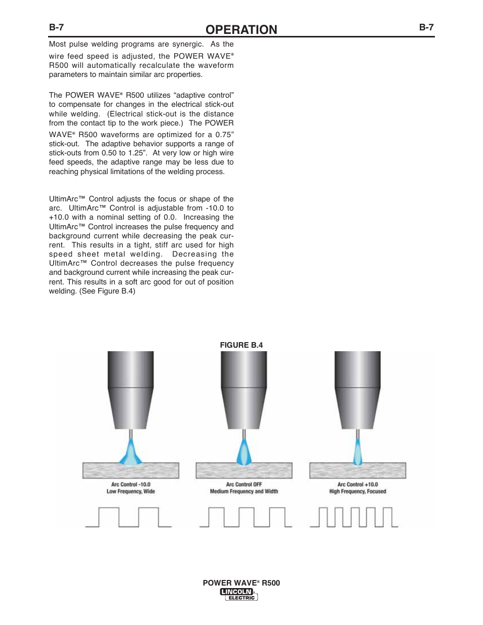 Operation | Lincoln Electric IM10133 POWER WAVE R500 User Manual | Page 24 / 56