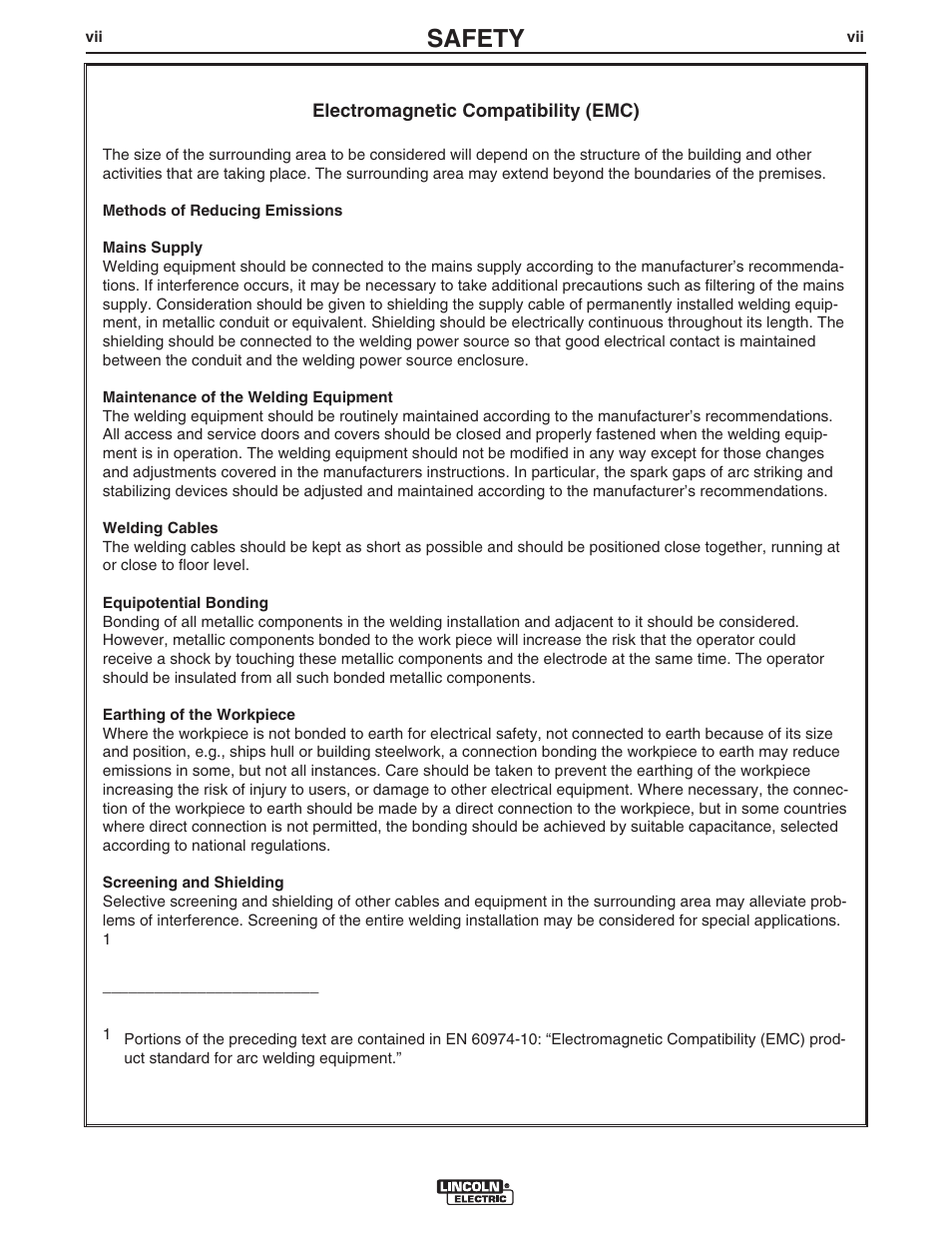 Safety | Lincoln Electric IM10057 POWER WAVE STT MODULE (CE) User Manual | Page 7 / 34