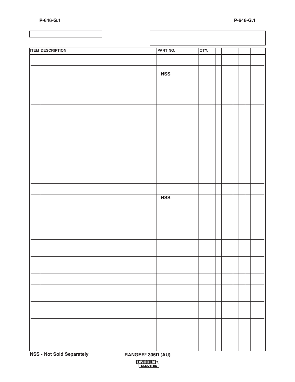 Lincoln Electric IM10053 RANGER 305 D (AU) User Manual | Page 61 / 72