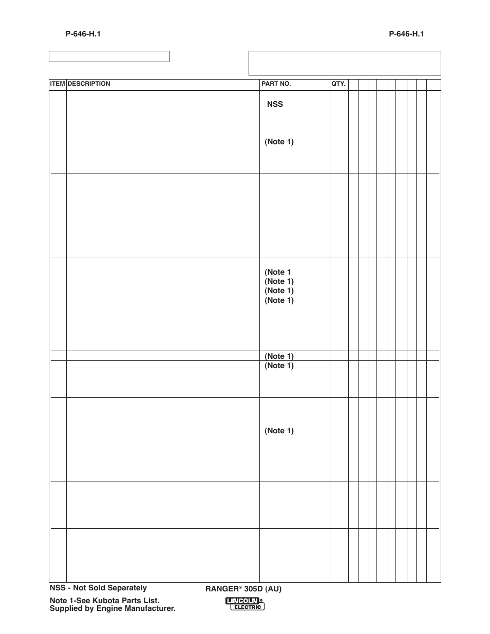 Lincoln Electric IM10053 RANGER 305 D (AU) User Manual | Page 63 / 72