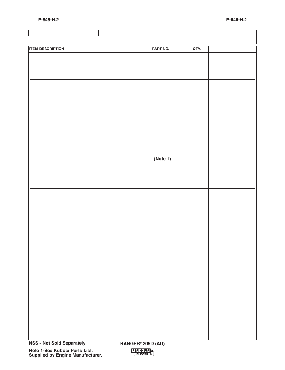 Lincoln Electric IM10053 RANGER 305 D (AU) User Manual | Page 64 / 72