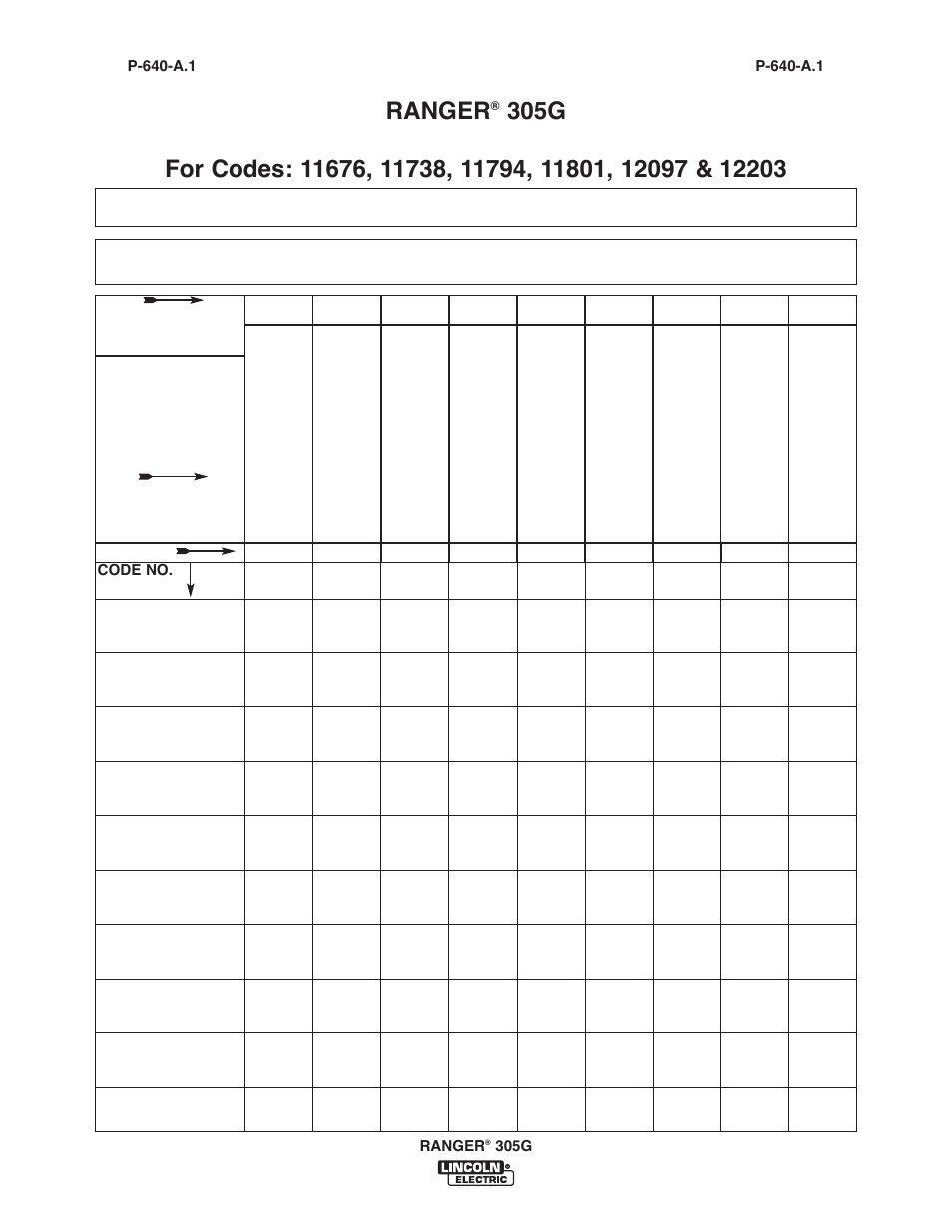 Ranger | Lincoln Electric IM10042 RANGER 305 G User Manual | Page 51 / 68