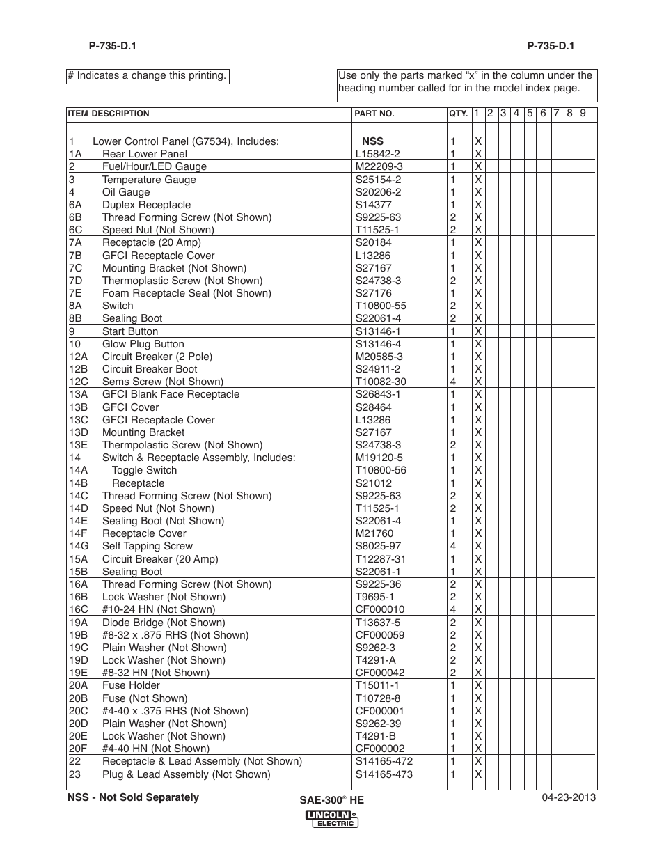 Lincoln Electric IM10154 SAE-300 HE User Manual | Page 43 / 64