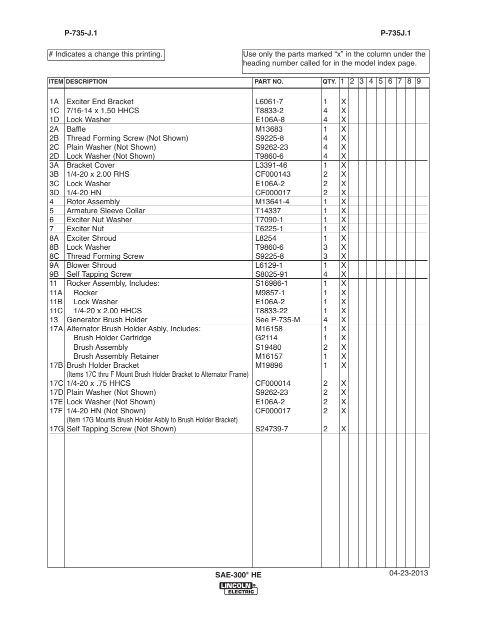 Lincoln Electric IM10154 SAE-300 HE User Manual | Page 57 / 64