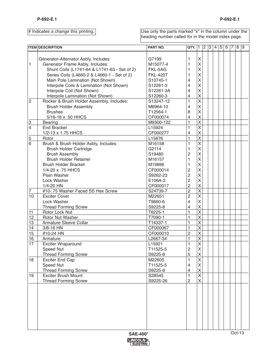 Lincoln Electric IM10122 SAE400 User Manual | Page 43 / 60