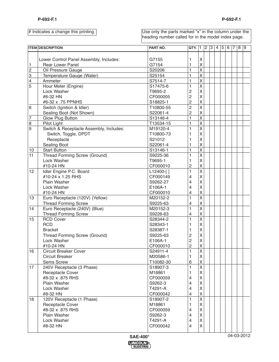 Lincoln Electric IM10122 SAE400 User Manual | Page 45 / 60