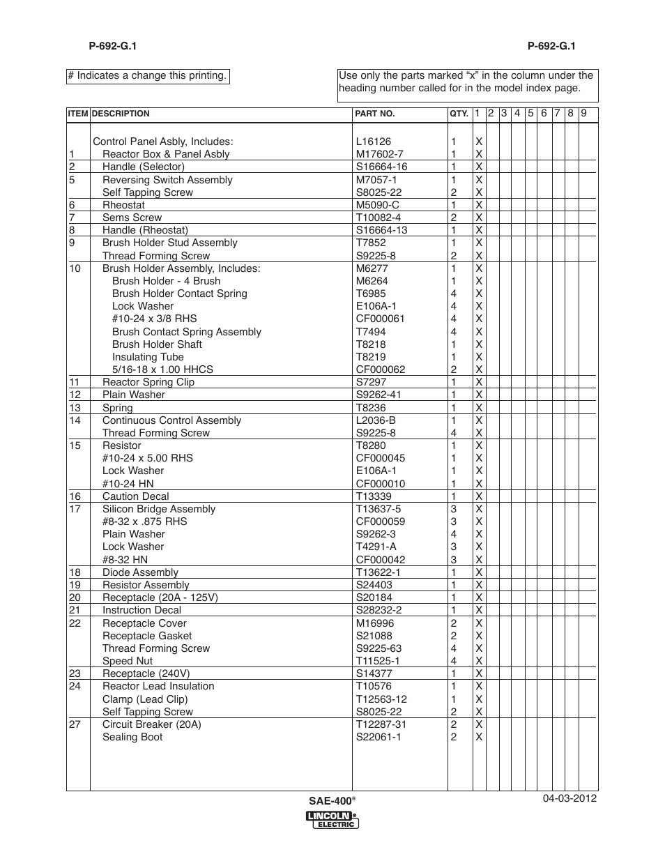 Lincoln Electric IM10122 SAE400 User Manual | Page 49 / 60