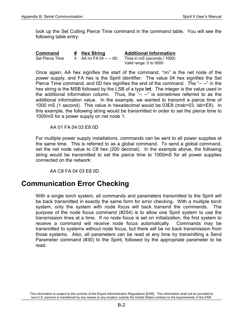 Communication error checking | Lincoln Electric 718113 Spirit II 150 User Manual | Page 150 / 156