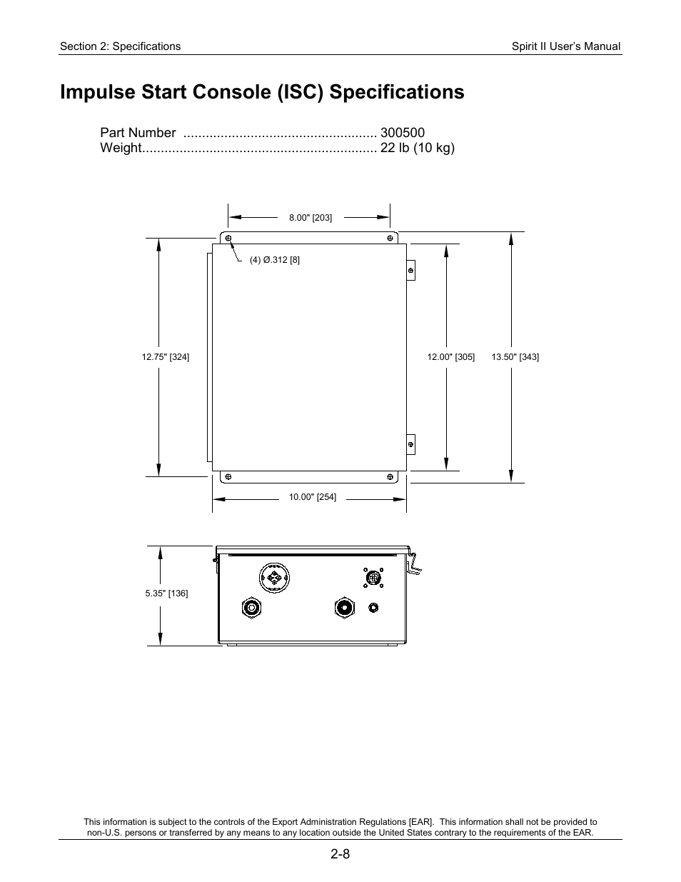 Impulse start console (isc) specifications | Lincoln Electric 718113 Spirit II 150 User Manual | Page 20 / 156