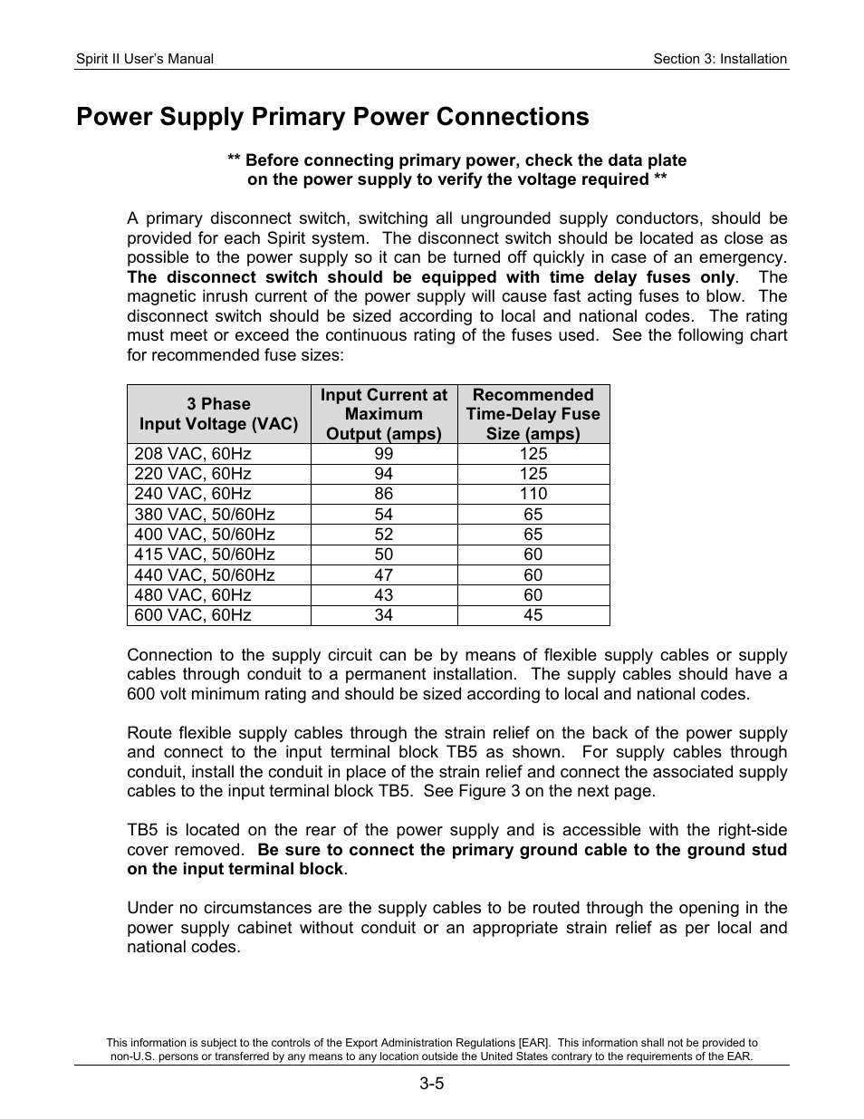 Power supply primary power connections | Lincoln Electric 718113 Spirit II 150 User Manual | Page 29 / 156