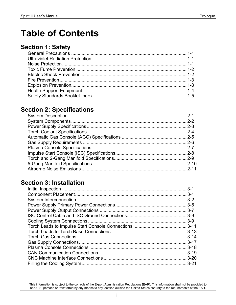 Lincoln Electric 718113 Spirit II 150 User Manual | Page 3 / 156