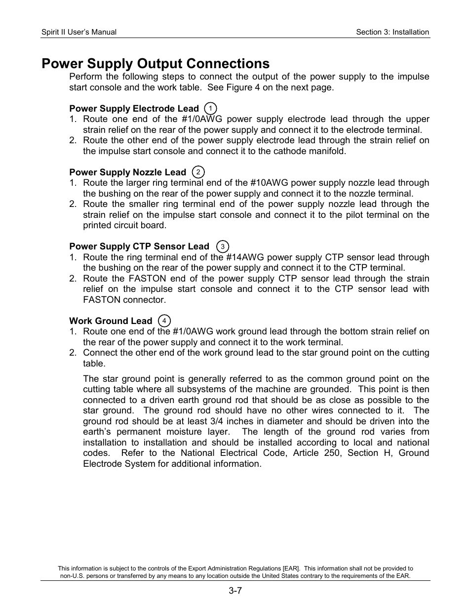 Power supply output connections | Lincoln Electric 718113 Spirit II 150 User Manual | Page 31 / 156