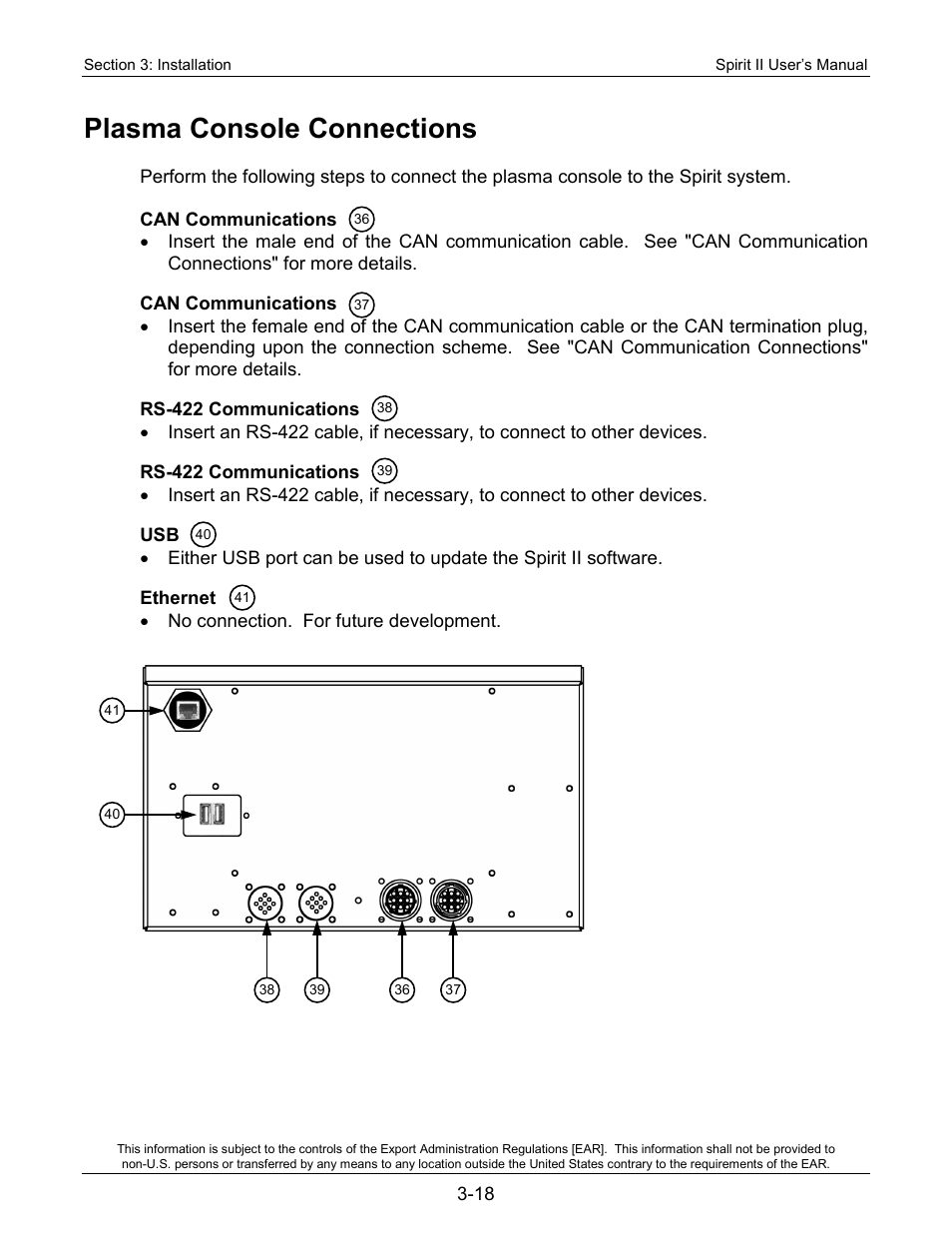 Plasma console connections | Lincoln Electric 718113 Spirit II 150 User Manual | Page 42 / 156
