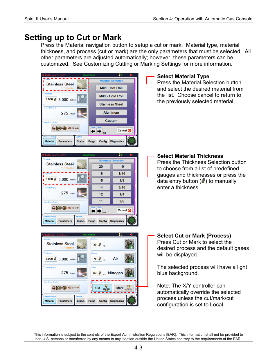 Setting up to cut or mark | Lincoln Electric 718113 Spirit II 150 User Manual | Page 49 / 156