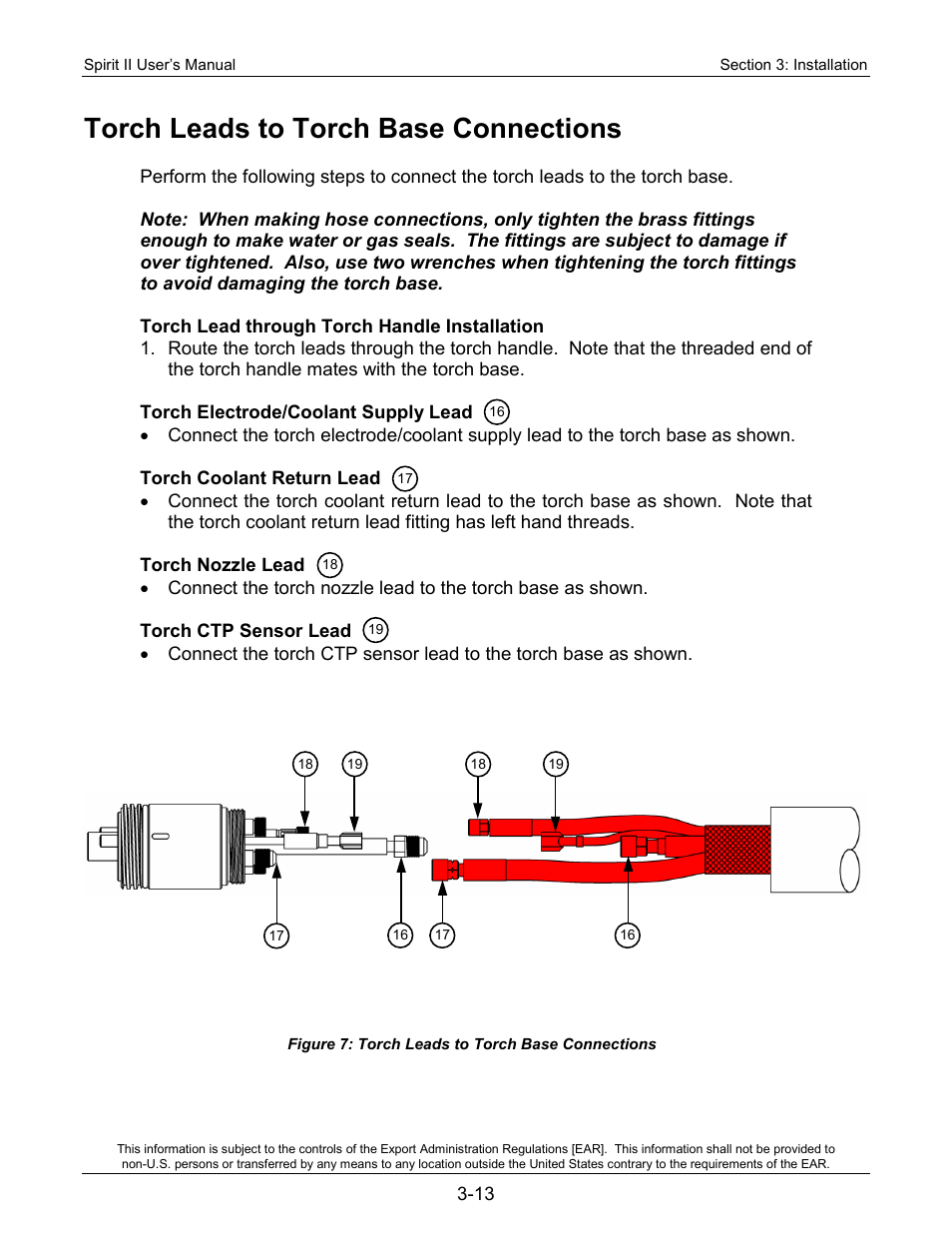 Torch leads to torch base connections | Lincoln Electric 718115 Spirit II 275 User Manual | Page 37 / 170