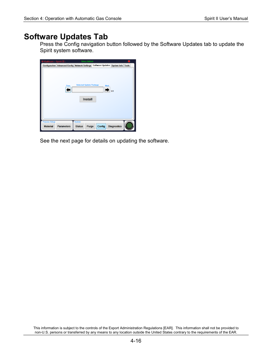 Software updates tab | Lincoln Electric 718115 Spirit II 275 User Manual | Page 62 / 170