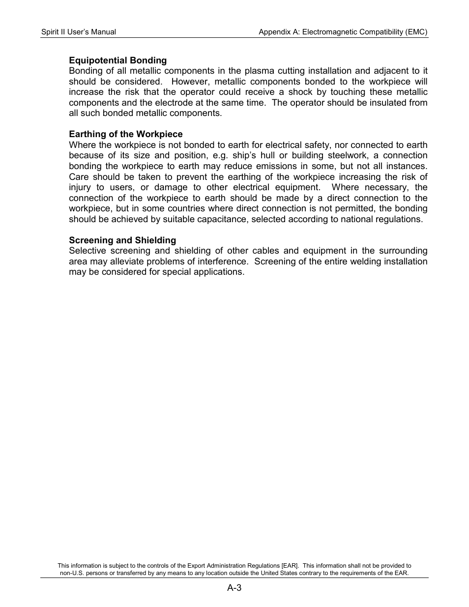 Equipotential bonding, Earthing of the workpiece, Screening and shielding | Lincoln Electric 718117 Spirit II 400 User Manual | Page 165 / 174