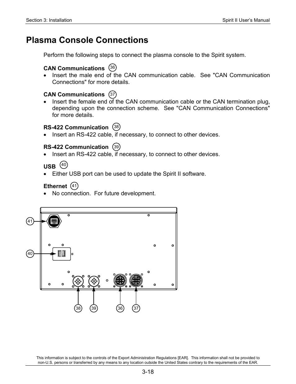 Plasma console connections | Lincoln Electric 718117 Spirit II 400 User Manual | Page 42 / 174