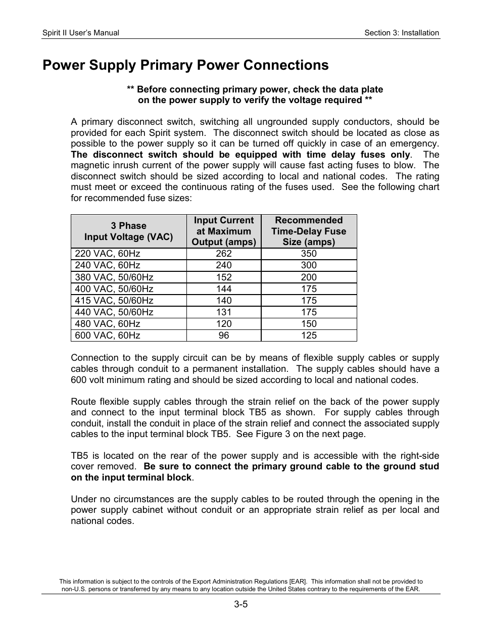 Power supply primary power connections | Lincoln Electric 718118 Spirit II 400 User Manual | Page 29 / 146