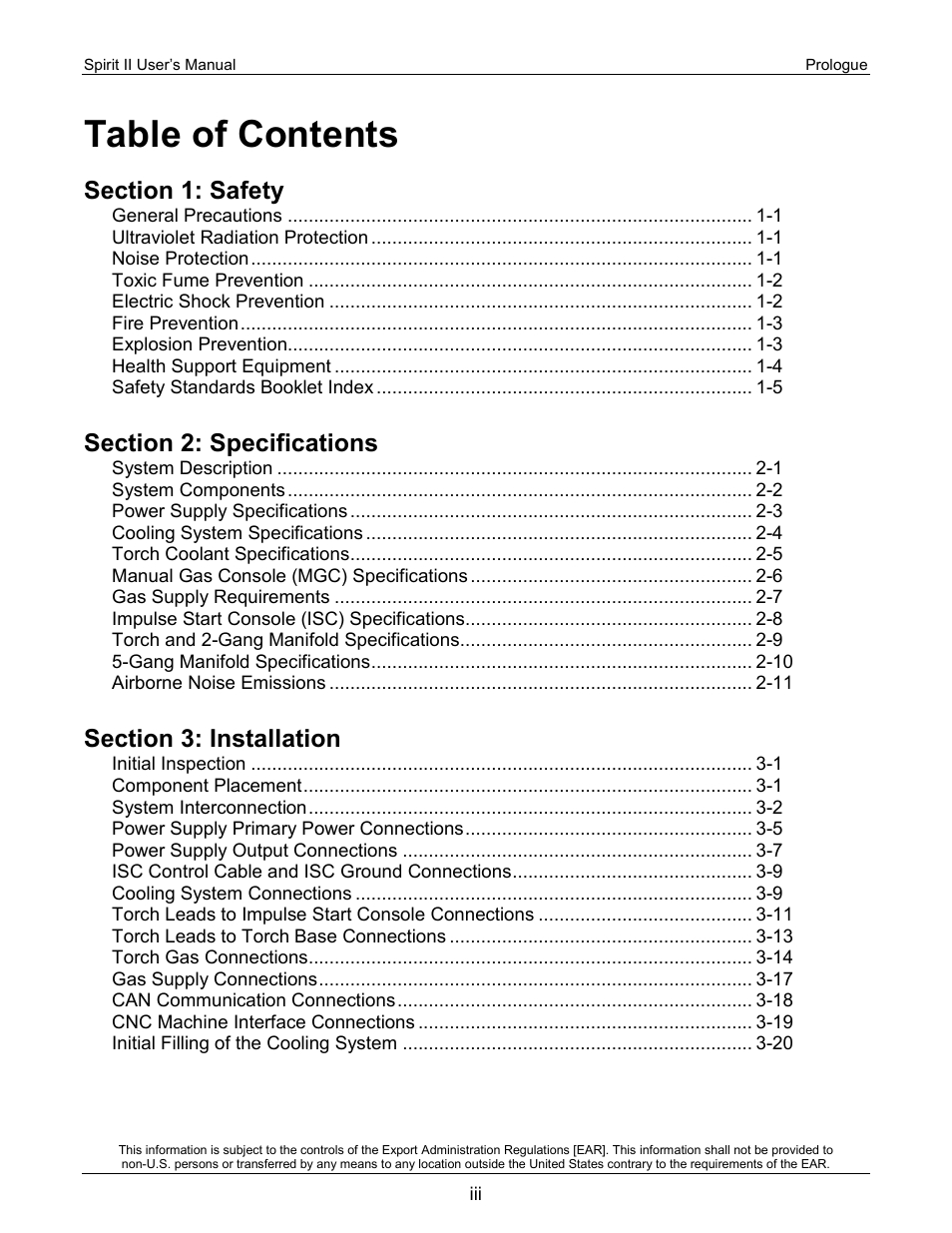 Lincoln Electric 718118 Spirit II 400 User Manual | Page 3 / 146