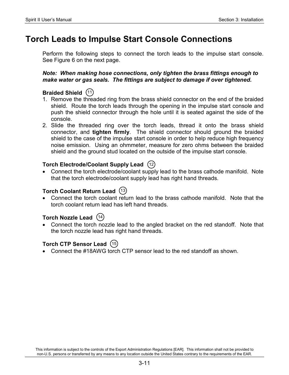 Torch leads to impulse start console connections | Lincoln Electric 718118 Spirit II 400 User Manual | Page 35 / 146